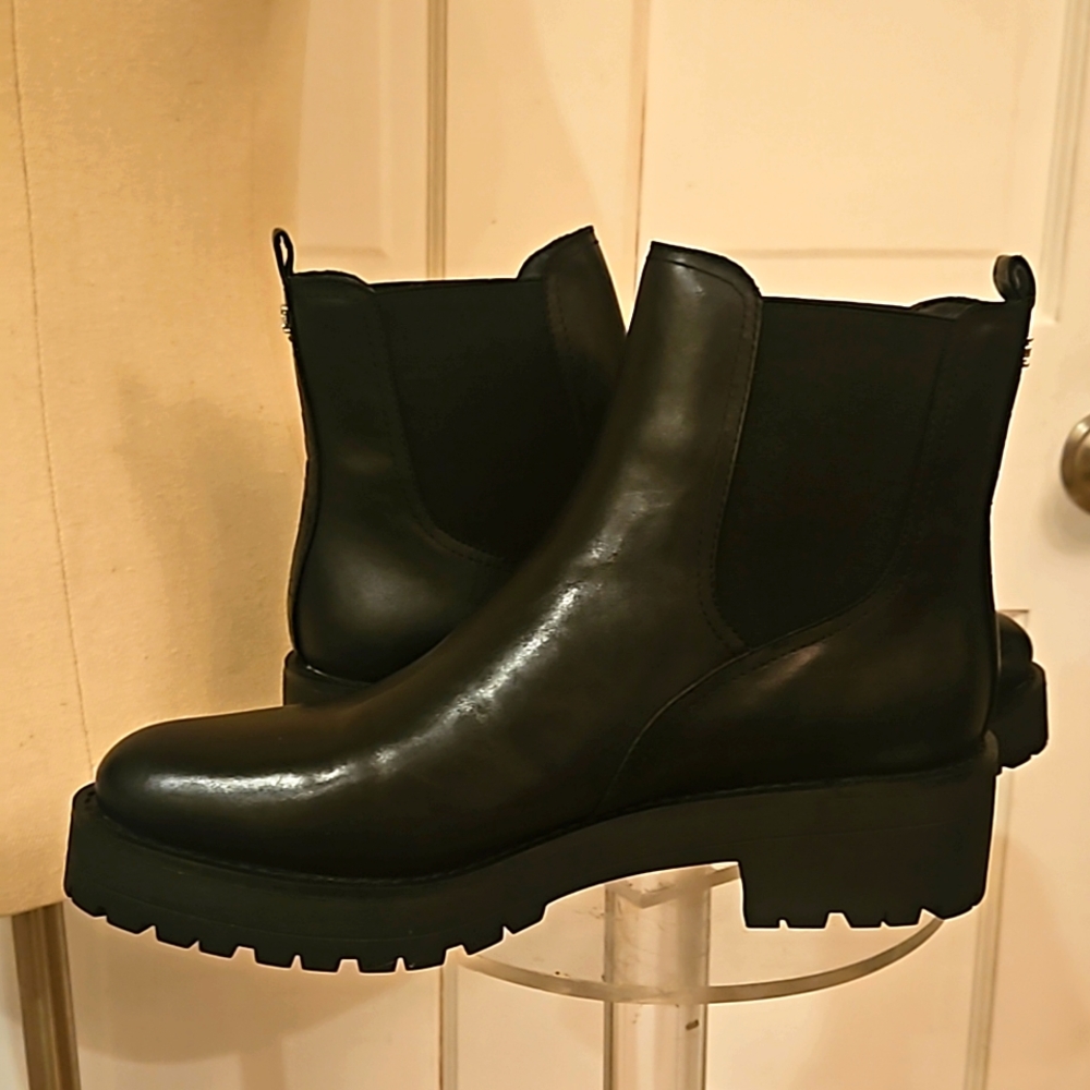 Sam Edeman Justina Black Leather Boots 10